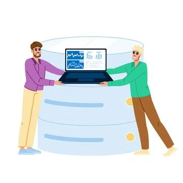 Monitoring server console vector Illustrazione stock