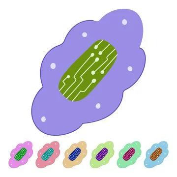 Monitoring smart patch vector cartoon graphic Illustrazione stock