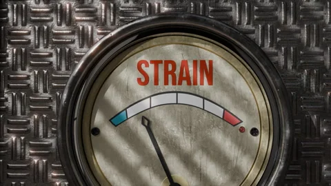 Monitoring strain levels with gauge reading changes in industrial setting Stock Footage 322544255
