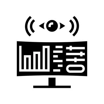 Monitoring system glyph icon vector illustration イラスト素材