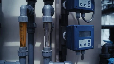 Monitoring System Showing Fluid Levels in Factory Machinery Stock-Footage 313506415