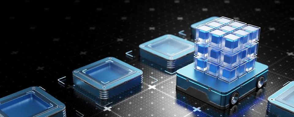 Monitoring system software. Warehouse automation. Digital production. Indus.. 스톡 일러스트