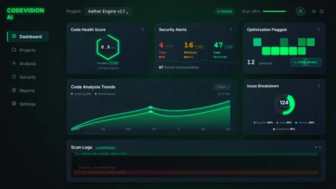 Monitoring telemetry of a syntax-highlighted code building console, 4K Stock Footage 340244700