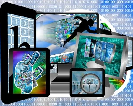 Monitors and tablets イラスト素材