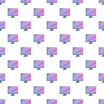 Monitors computer display devices pattern background seamless 스톡 일러스트