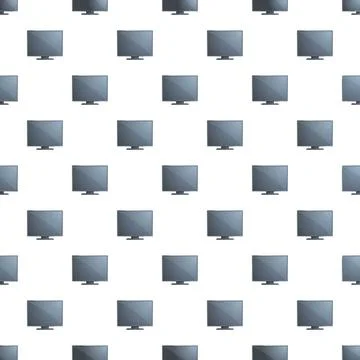 Monitors creating seamless technology display pattern background Illustrazione stock