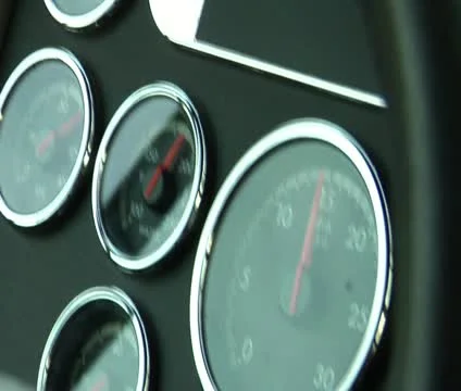 Monitors on dashboard viewed while driving Stock Footage 21632510