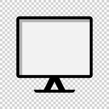 Monitors flat icons. computer screen symbols for intuitive interface elements Illustrazione stock