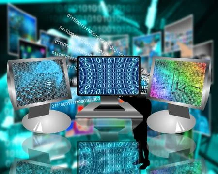 Monitors Illustrazione stock