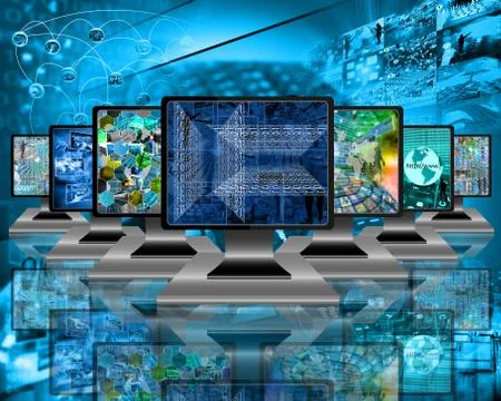 Monitors Stock Illustration