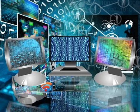 Monitors Stock Illustration