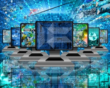 Monitors Stock Illustration