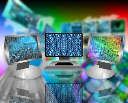 Monitors Stockillustratie