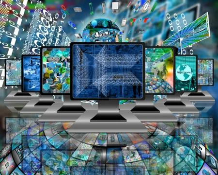 Monitors Stock Illustration