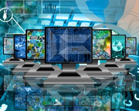 Monitors Stock Illustration