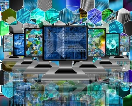 Monitors Stock Illustration