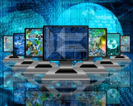 Monitors Stock Illustration