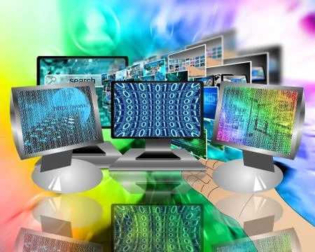 Monitors Illustrazione stock