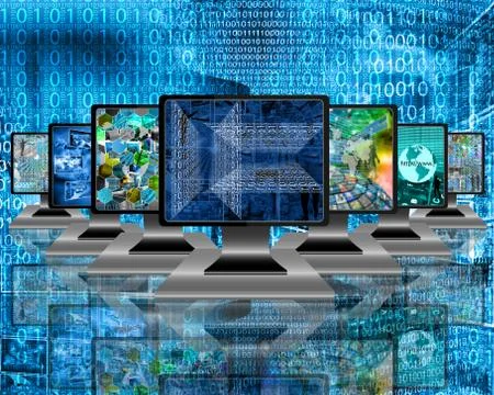 Monitors Stock Illustration