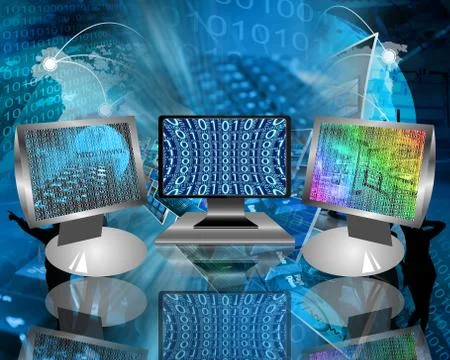 Monitors Stock Illustration