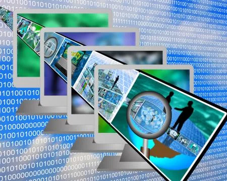 Monitors Stock Illustration