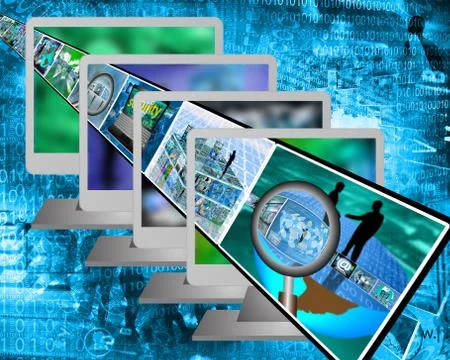 Monitors Stock Illustration