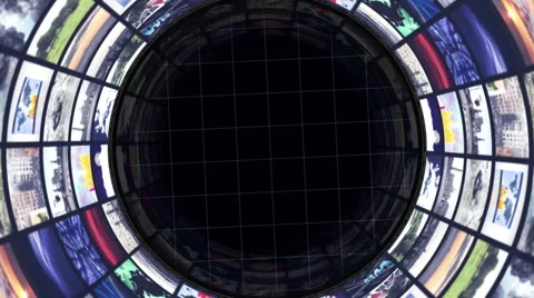 Monitors Tunnel Background, Loop | Stock Video | Pond5