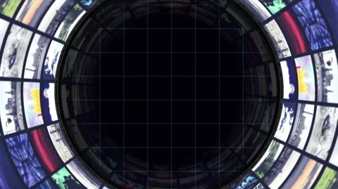 Monitors Tunnel Background, Zoom In Camera Stock Footage 46829974