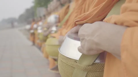 Monk blessing to the believer Stock Footage 65106302