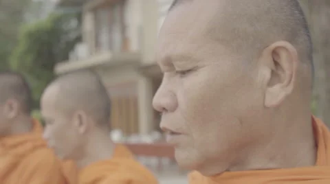 Monk blessing Stock Footage 65110685