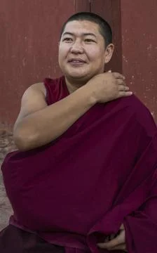Monk Buddhist Temple Mongolia Stock Photos