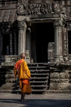 Monk in a Cambodia Foto stock