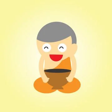Monk cartoon Stock Illustration