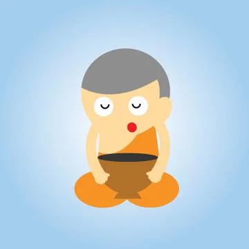 Monk cartoon Stock Illustration