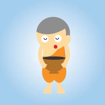 Monk cartoon Stock Illustration