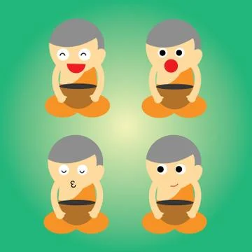 Monk cartoon Stock Illustration