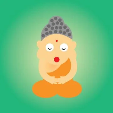 Monk cartoon Illustrazione stock