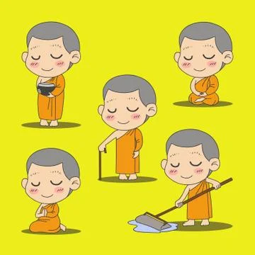 Monk cartoon Stock Illustration