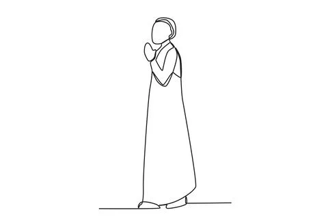 A monk delivers the word of god Stock Illustration