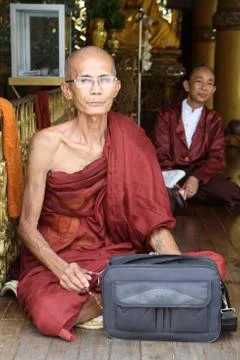 Monk with glasses Stock Photos