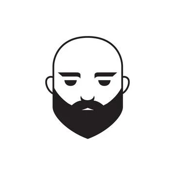 Monk head simple logo design vector Illustration
