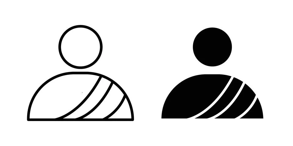 Monk icon vector template set in black Stock Illustration