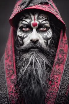 THE MONK Stock Illustration