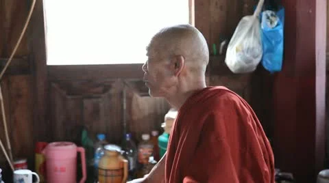Monk inside Monastery 스톡 동영상 11345308