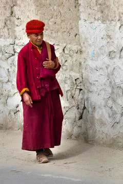 Monk in ladakh Foto stock