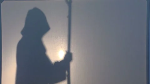 Monk. A mysterious Catholic monk . Stock Footage 90028145