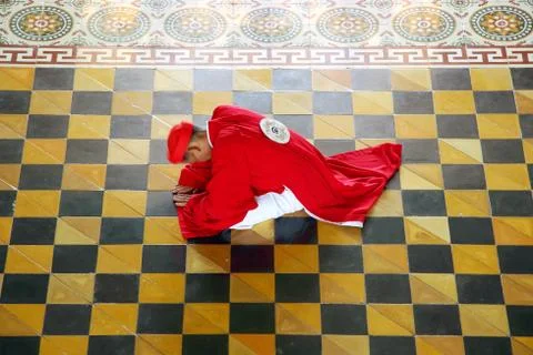 Monk praying Stock Photos