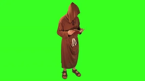 Monk reading and blessing Stock Footage 76227598