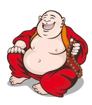Monk with rosary Stock Illustration