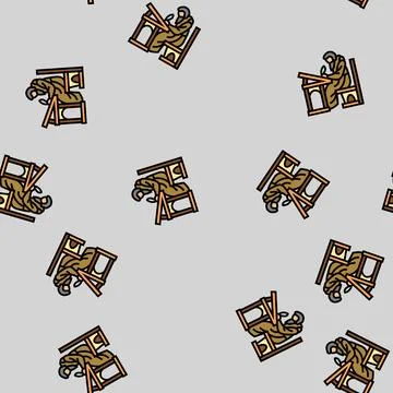 Monk scribe byzantine vector seamless pattern Stock Illustration